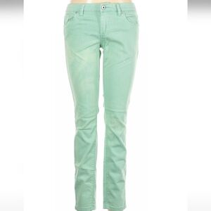 Blank NYC Mint Green Distressed Ankle Cropped Skinny Jeans 28